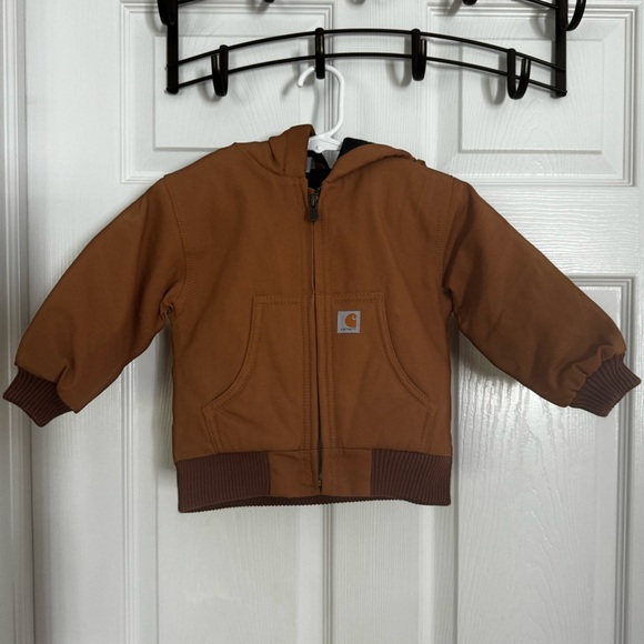Carhartt Boys' Canvas Insulated Hooded Active Jacket - Picture 1 of 3
